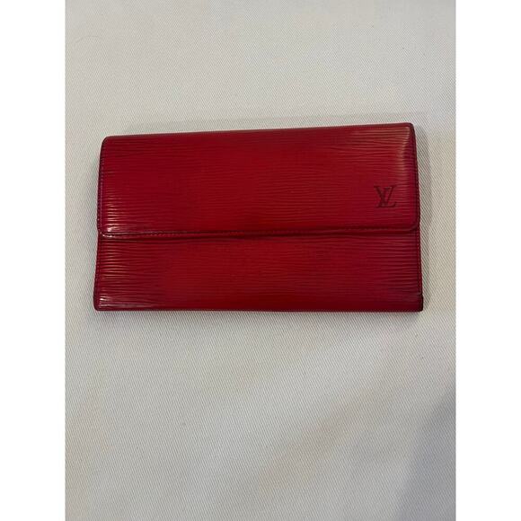 Louis Vuitton Red Epi Wallet